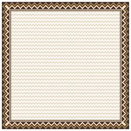 Square border and texture in American Indians tribal style. Pattern brush is included in vector file.のイラスト素材