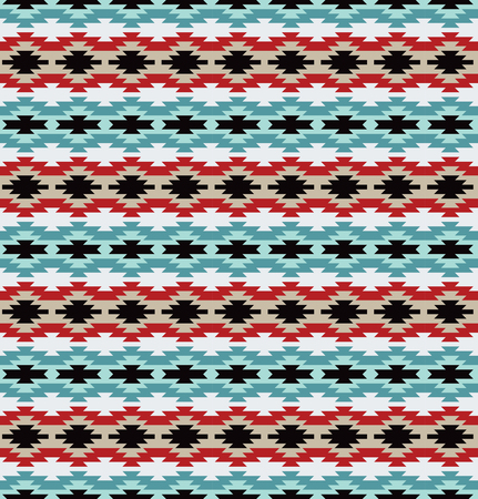 Seamless texture, American Indians tribal style. Swatch is included in vector file.