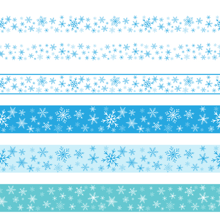 Set of various snowflakes.のイラスト素材