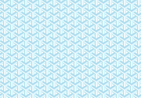 Seamless abstract geometric pattern. Shades of blue. Optical illusion. Transparent background.のイラスト素材