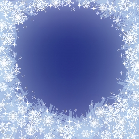 christmas frozen background with snowflakes  illustrationのイラスト素材