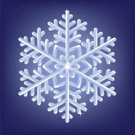 illustratiob of icy snowflakeのイラスト素材