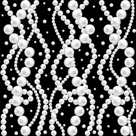 seamless background with pearl necklaceのイラスト素材