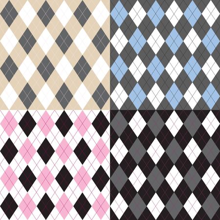Argyle pattern setのイラスト素材