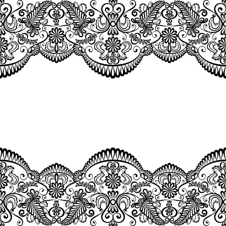 Template for wedding, invitation or greeting card with lace fabric backgroundのイラスト素材