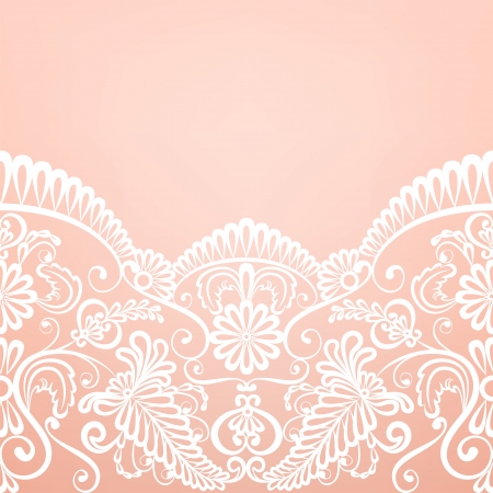 Template for wedding, invitation or greeting card with lace fabric backgroundのイラスト素材