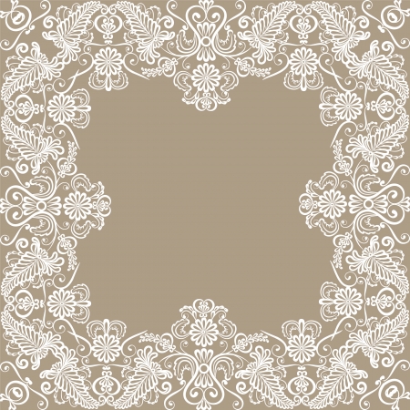 Wedding invitation or greeting card with lace border のイラスト素材