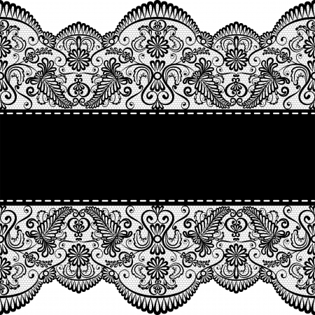 Template for wedding, invitation or greeting card with lace border Template for wedding, invitation or greeting card with lace border