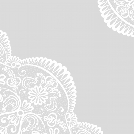 Template for wedding, invitation or greeting card with lace borderのイラスト素材