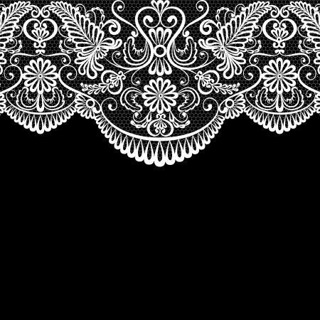 Iinvitation or greeting card with lace border のイラスト素材