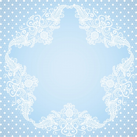 Template for wedding, invitation or greeting card with lace fabric background のイラスト素材