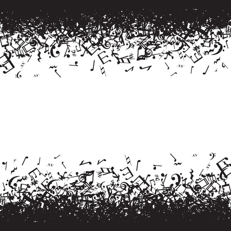 Background with music notes frameのイラスト素材