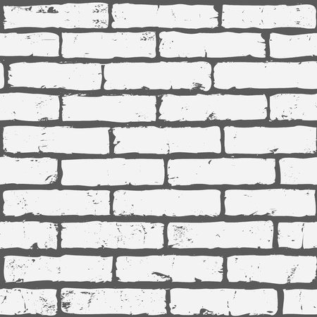 Seamless background of white brick wall textureのイラスト素材