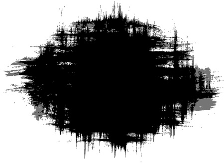  black grungy abstract hand-painted brush strokes smearsのイラスト素材