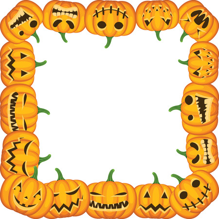 Halloween with pumpkin frameのイラスト素材