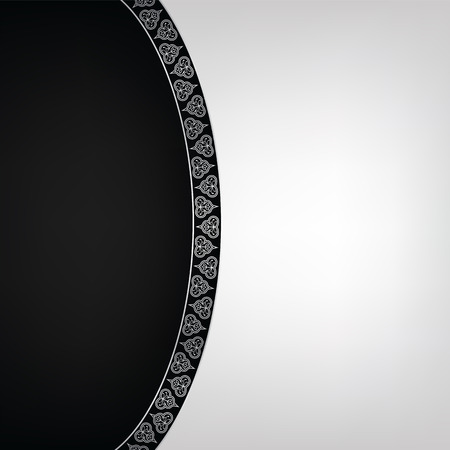 Greetind or invitation card with silver border のイラスト素材