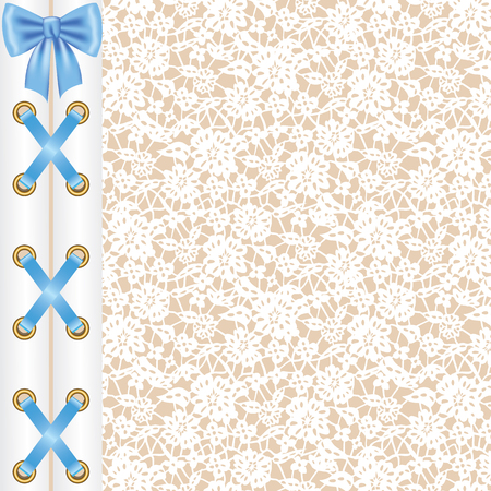Wedding invitation or greeting card with lace corsetのイラスト素材
