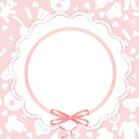 Greeting or invitation card for baby showerのイラスト素材