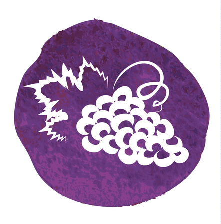 Artistic watercolor sketch of grape  Vector illustrationのイラスト素材
