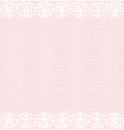Lace background with white floral pattern frameのイラスト素材