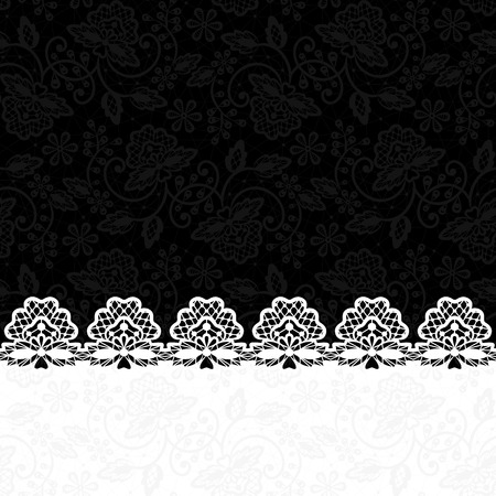 Wedding invitation or greeting card with lace borderのイラスト素材