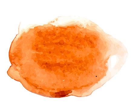 Abstract hand drawn orange watercolor design elementのイラスト素材