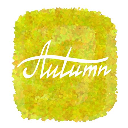Yellow watercolor frame in colors of autumn leavesのイラスト素材