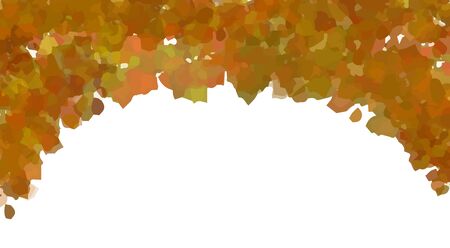 Yellow watercolor frame in colors of autumn leavesのイラスト素材