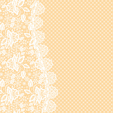 Wedding invitation or greeting card with lace borderのイラスト素材