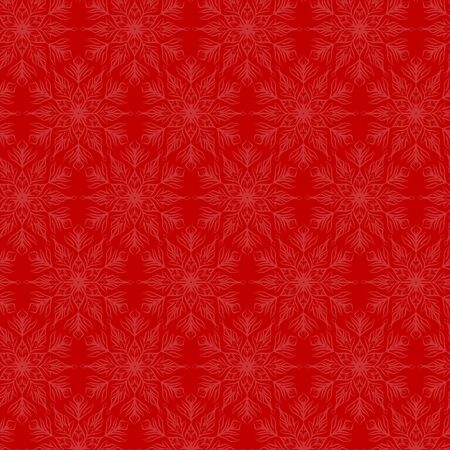 Christmas red seamless pattern with snowflakes on red background for  holiday designのイラスト素材