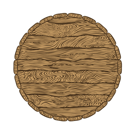 Top of wine or beer wooden barrel isolated on whiteのイラスト素材