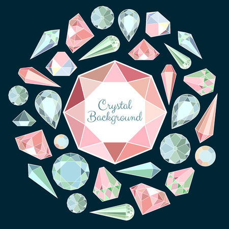 Frame with colorful diamonds in pastel colorsのイラスト素材