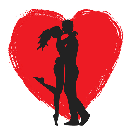 lovers and heartのイラスト素材