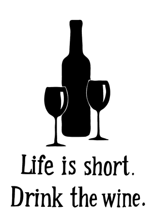 Drink the wineのイラスト素材