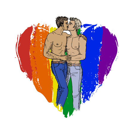 Two kissing gaysの写真素材