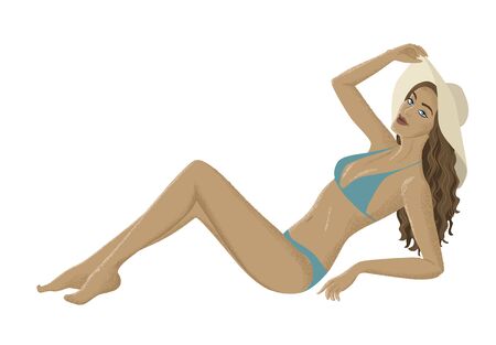 woman in bikiniのイラスト素材