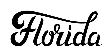 Florida hand letteringのイラスト素材