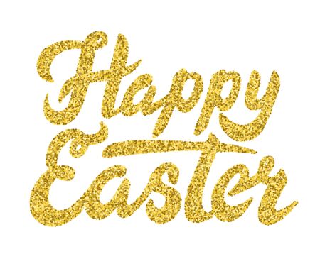 lettering Happy Easterのイラスト素材