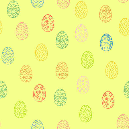 Golden Easter eggs patternのイラスト素材