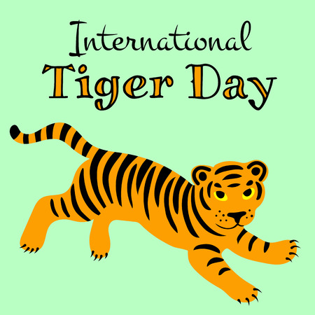 Jumping tigerのイラスト素材