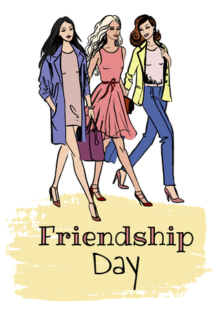 Friendship day cardのイラスト素材