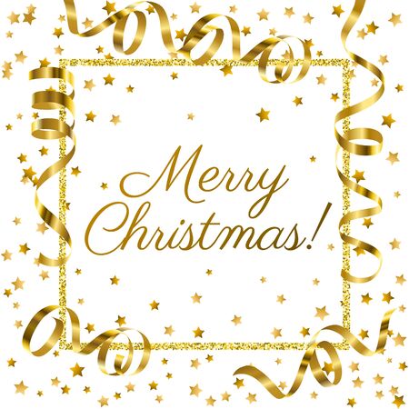 golden serpentine streamersのイラスト素材