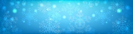Glowing snowflakes vector banner backgroundのイラスト素材