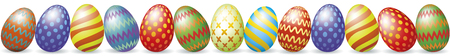 Easter eggs with shadowのイラスト素材