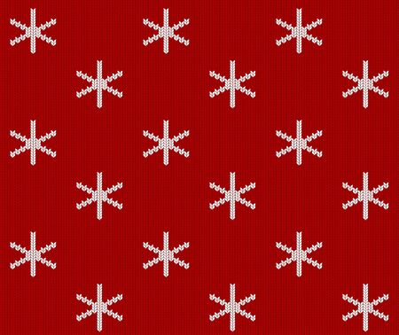 knitted red patternのイラスト素材