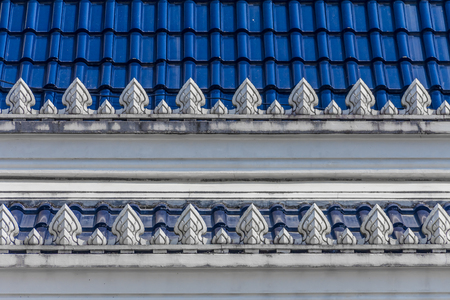 Decorative roof tiles in Wat Kaew Korawaram Temple  in Krabi Thailandの写真素材