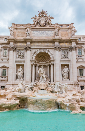Famous baroque Trevi Fountain (Fontana di Trevi) in Rome. Italyの写真素材