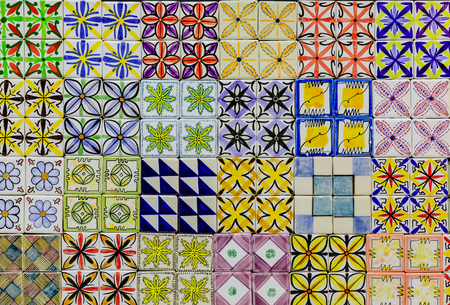 Traditional ornate portuguese azulejo tiles