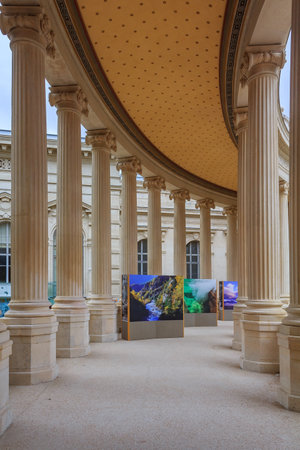 Marseille, France - October 19, 2013: Classic Roman style colonnade at the Palais Longchampのeditorial素材