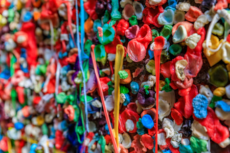 Market Theater Gum Wall in Pike Market in downtown Seattleのeditorial素材